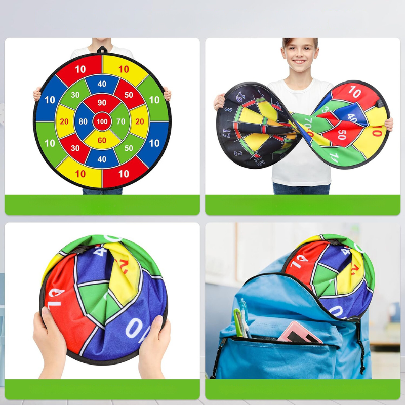 Two-Sided Kids' Dart Game – Safe Fun for Indoors and Out