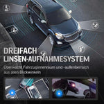 Dashcam for Comprehensive Security: Front, Rear, and Interior View