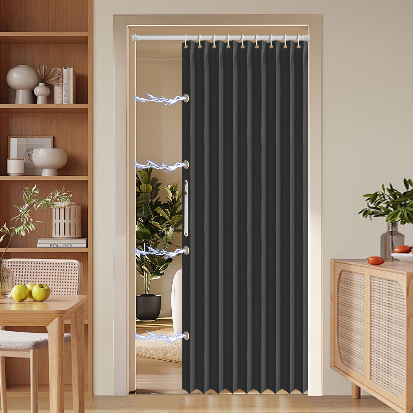 Colorful Magnetic Folding Curtain – Space-Saving Partition for Home and Office