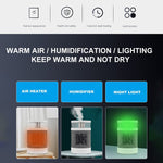 Compact 3-in-1 Heating Solution with Humidifier and Light