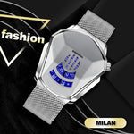 Elegant Men's Quartz Wristwatch with Diamond Surface