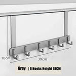 Praktischer Türhaken-Organizer mit 6 Haken aus Aluminium