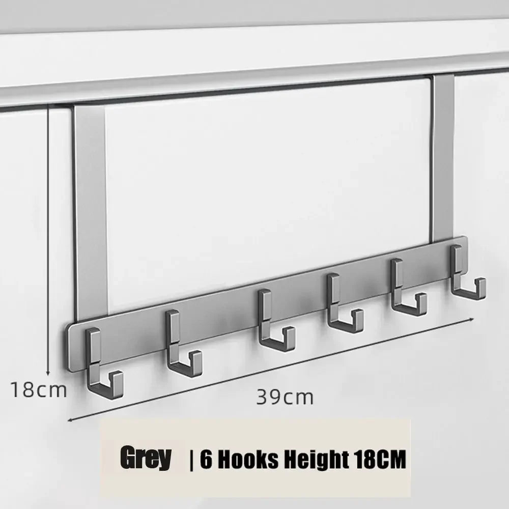 Praktischer Türhaken-Organizer mit 6 Haken aus Aluminium