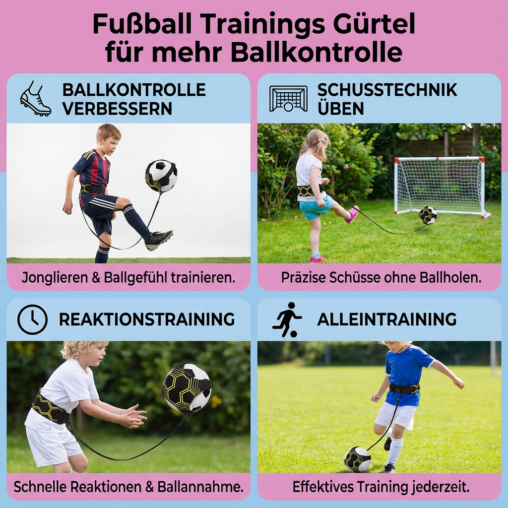 Training belt for football to improve ball control