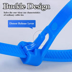 Reusable Nylon Cable Ties with Self-Locking Mechanism (100 Count)
