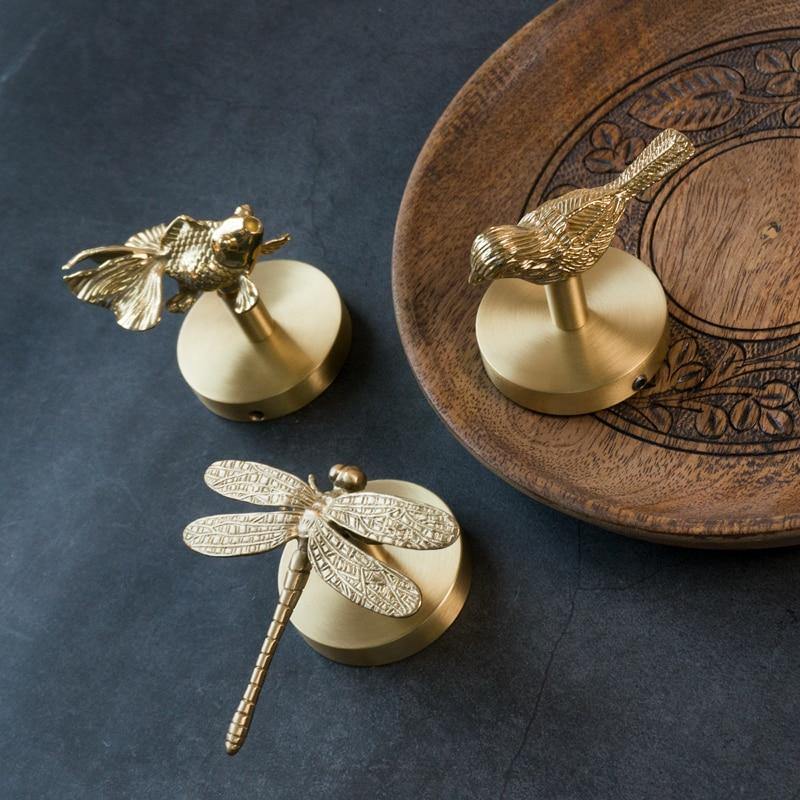 Gold Finished Animal Coat Hook for Home Decoration