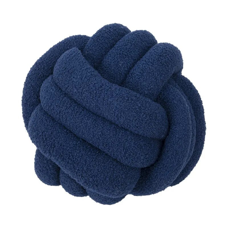 Runder, dekorativer Teddyball aus 100% Wolle – weiches Kissen