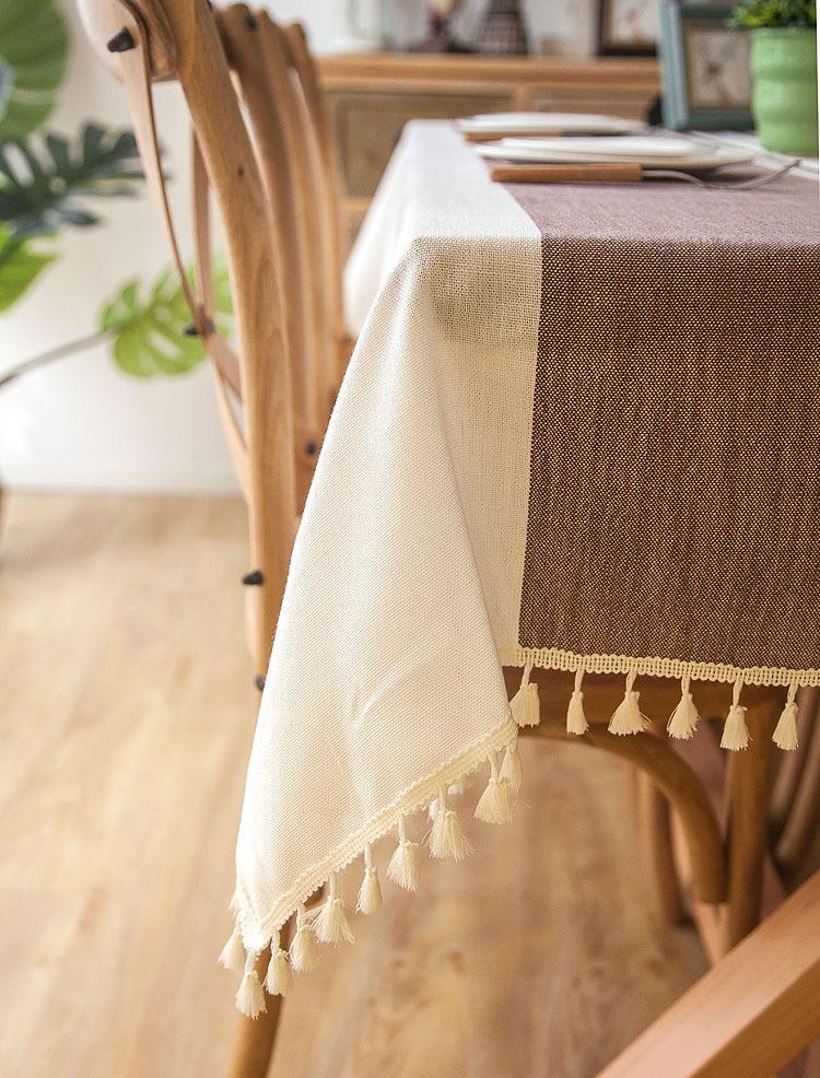 Stilvolle Leinentischdecke mit Fransen | NaturTuch