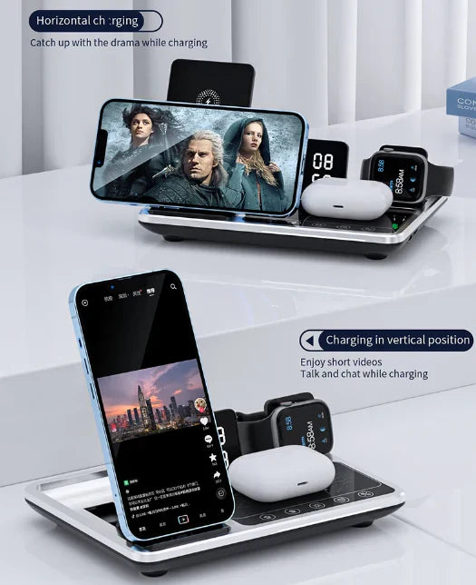 SmartCharge - 4-in-1 Drahtloses Ladegerät für iPhone, Apple Watch und AirPods