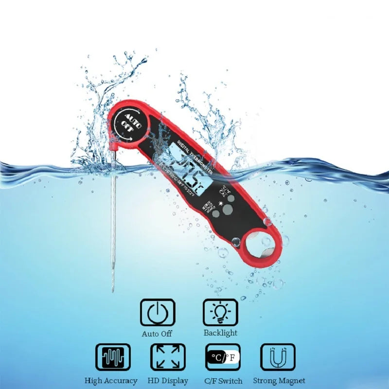 Digital Meat Thermometer with Backlight – Instant Read