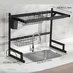 Adjustable Dish Drying Rack for Sinks – Adaptable from 24" to 26"