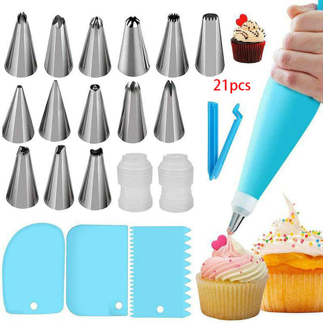 Cake Turntable Set with Spatula for Decoration – Baking Accessories