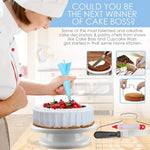 Cake Turntable Set with Spatula for Decoration – Baking Accessories