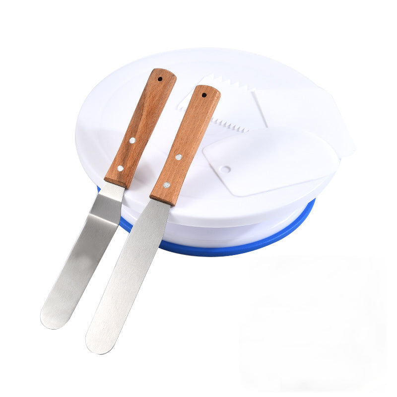 Cake Turntable Set with Spatula for Decoration – Baking Accessories