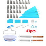 Cake Turntable Set with Spatula for Decoration – Baking Accessories