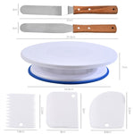 Cake Turntable Set with Spatula for Decoration – Baking Accessories