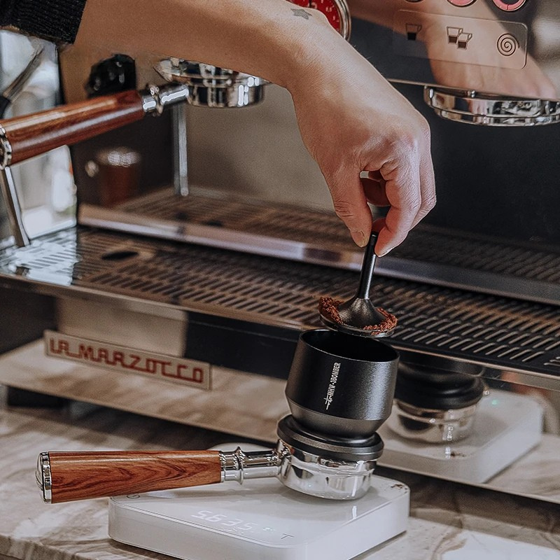 Espresso Dosierschüttler Kaffeepulver Behälter mit Messbecher