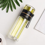 Double-Walled Glass Tea Infuser Bottle – Perfect for On the Go