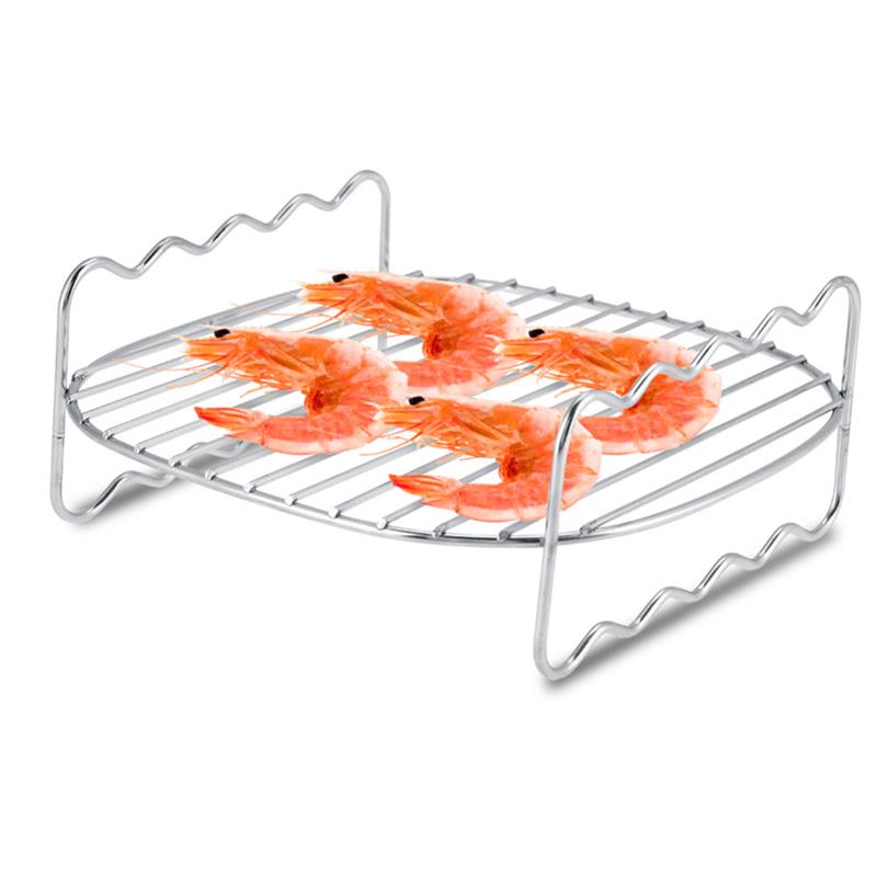 Zweischichtiger Edelstahl-Spieß-Grillrost für BBQ-Genuss