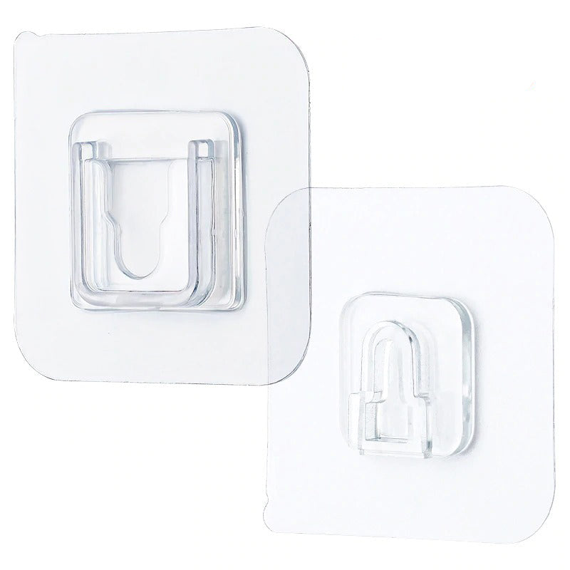 Strong Transparent Wall Hooks with Double Adhesive Surface