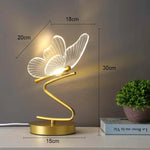 Elegant Table Lamp with LED and Acrylic Wings – Warm Light for Your Home