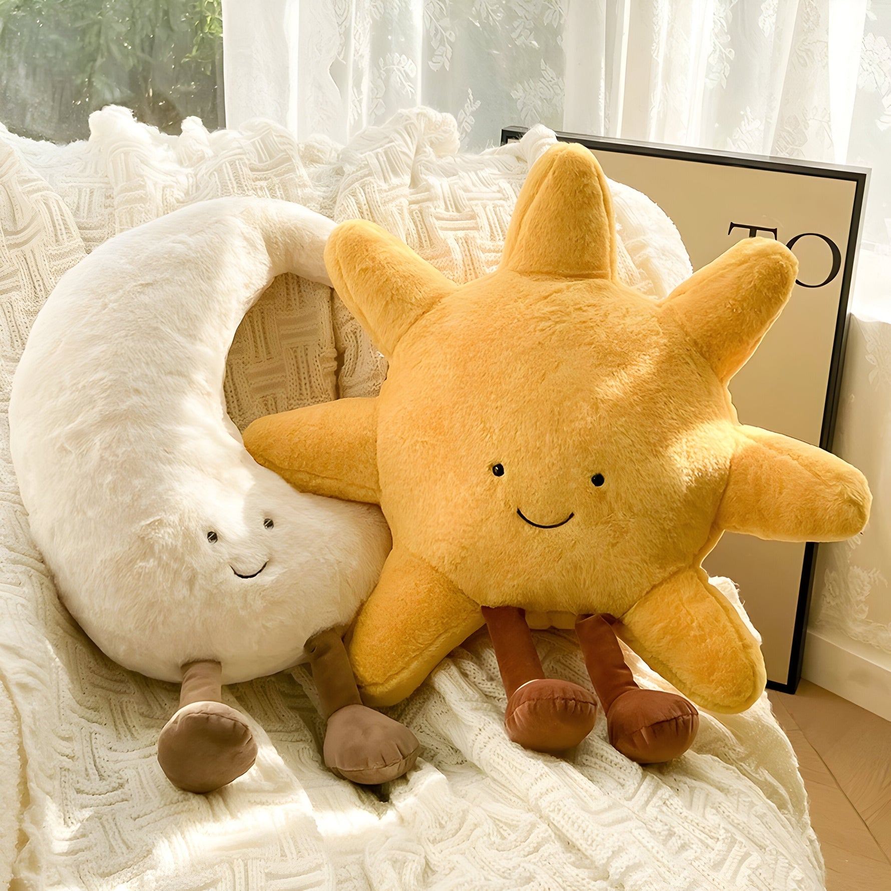 Tatami Cushion with Sun and Moon Design – Soft CloudMoon Cushion