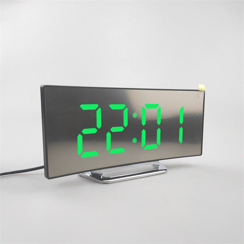 Digital Alarm Clock with Curved Display – Compact Alarm Clock in Modern Design