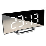 Digital Alarm Clock with Curved Display – Compact Alarm Clock in Modern Design