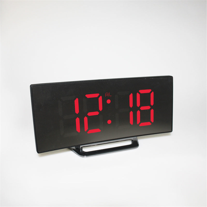 Digital Alarm Clock with Curved Display – Compact Alarm Clock in Modern Design