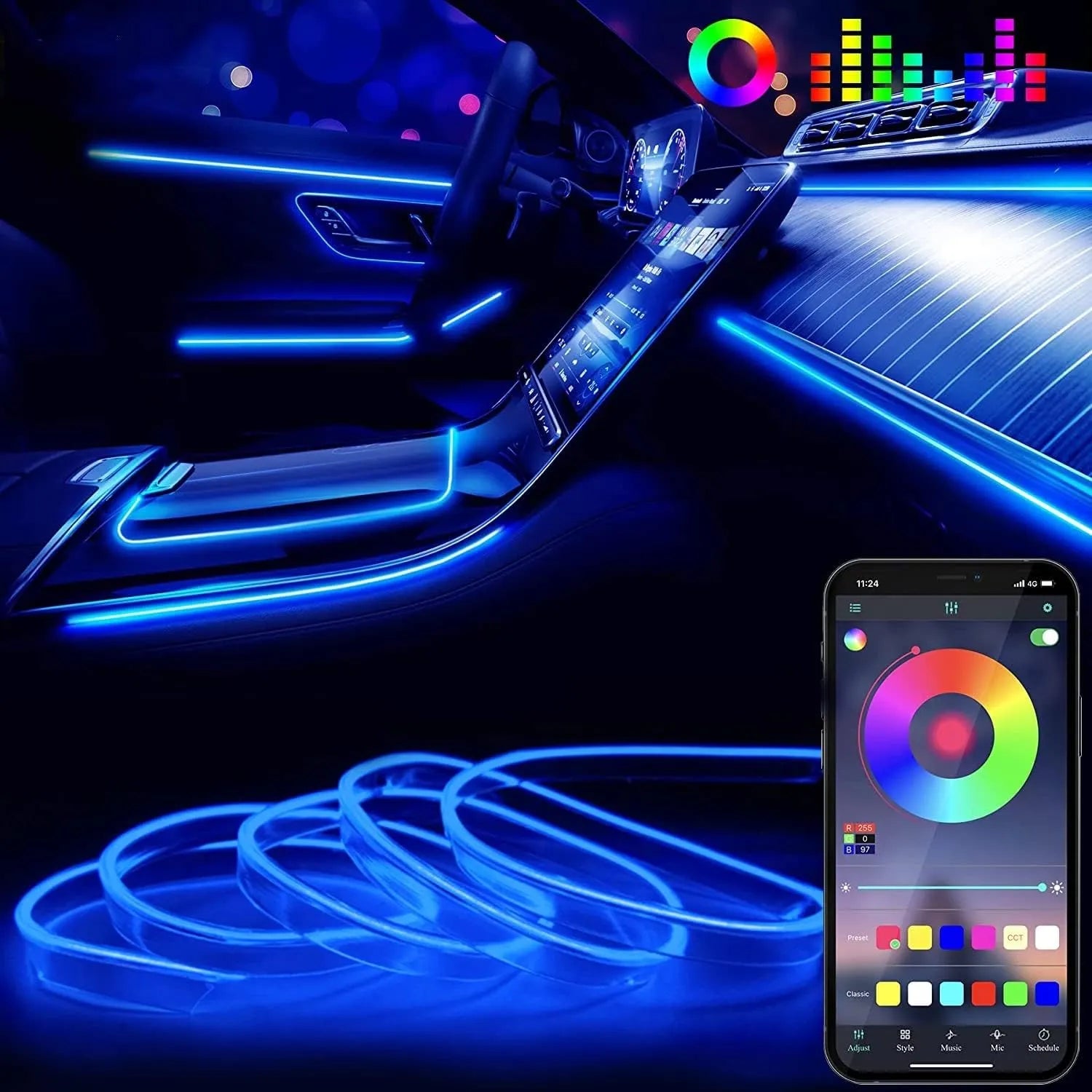 Futuristic LED Ambient Lighting for Your Vehicle
