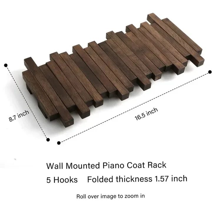 Natural wood coat hooks – Wall rack for coats