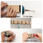 Wooden coat rack with hidden coat hook