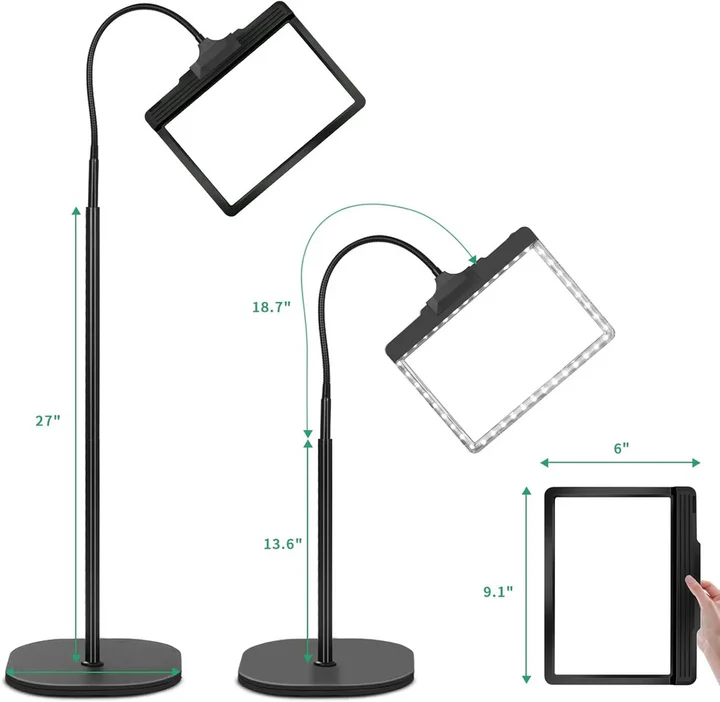 Full-Frame Magnifying Glass with LED Illumination