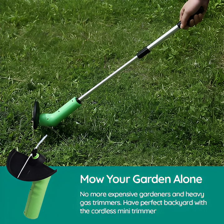 Cordless lawnmower with compact cutting technology