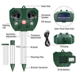 Solar-Powered Bird Repellent with Ultrasonic Technology