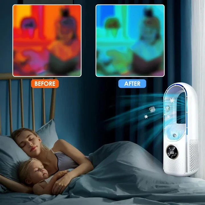 Leiser Tragbarer Klimaanlagenventilator ohne Klingen
