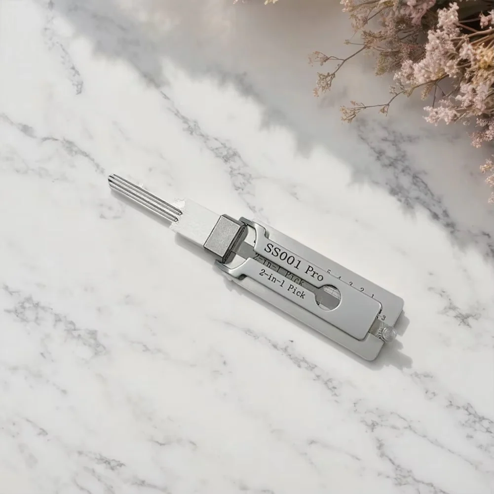 Versatile 2-in-1 Stainless Steel Tool for Locksmiths