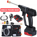 Cordless pressure washer with two batteries for effortless cleaning