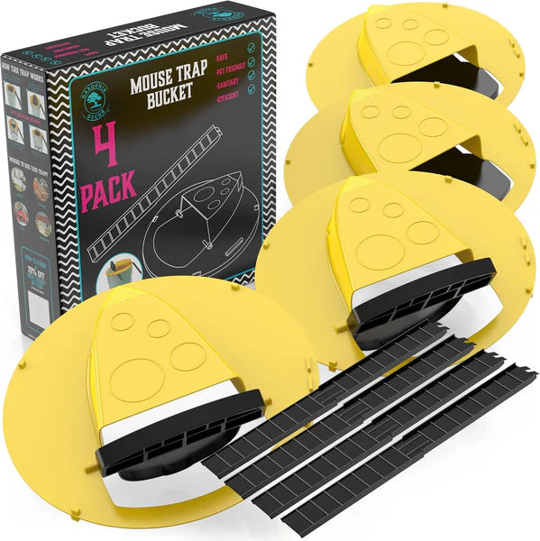 Efficient Rat Trap with Bucket Lid - Set of 4