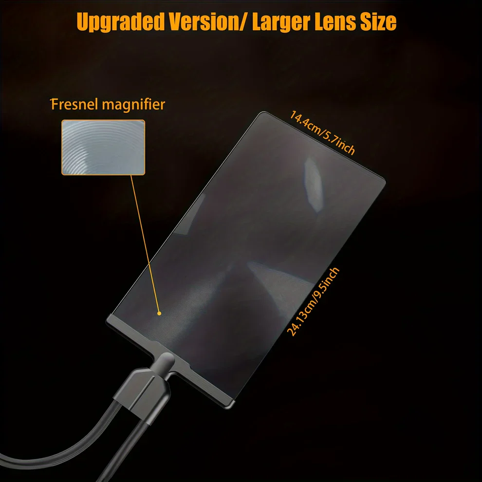 Practical Magnifying Glass with Flexible Holder for Unhindered Reading