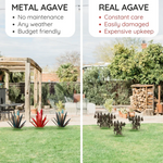 Metallische Agave Deko-Pflanze für drinnen und draußen