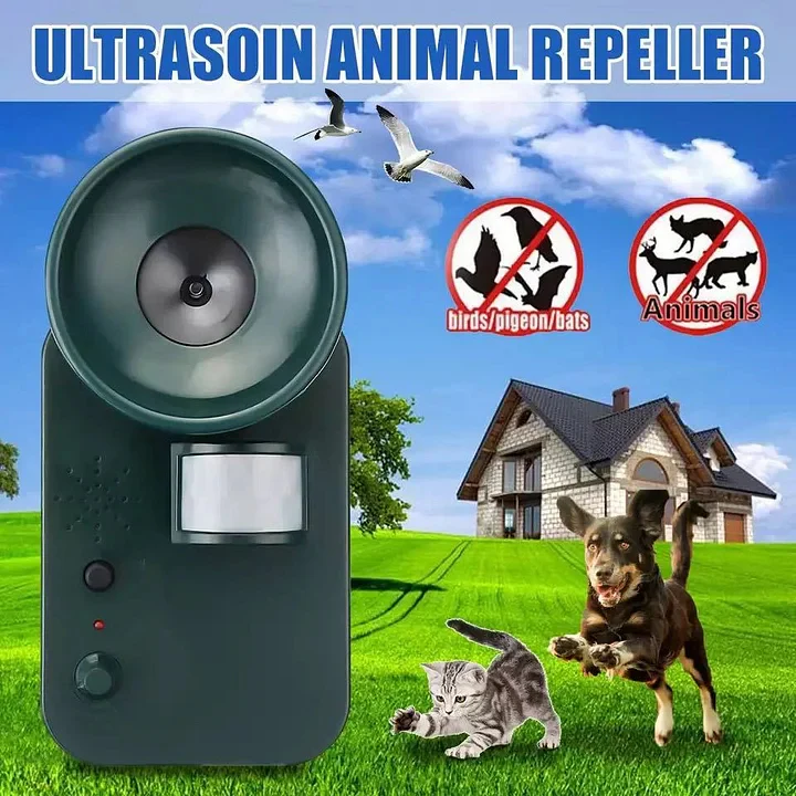 Wetterfester Ultrasonic Tiervertreiber mit Bewegungssensor
