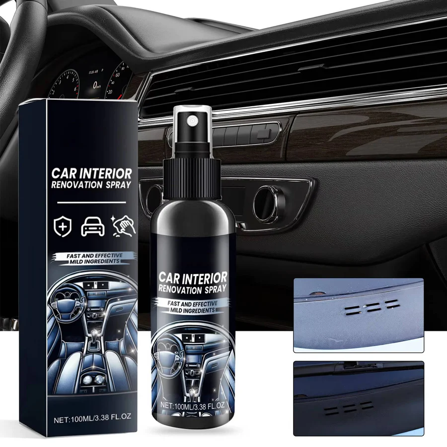 Set of 3 Professional Interior Cleaners for Vehicles