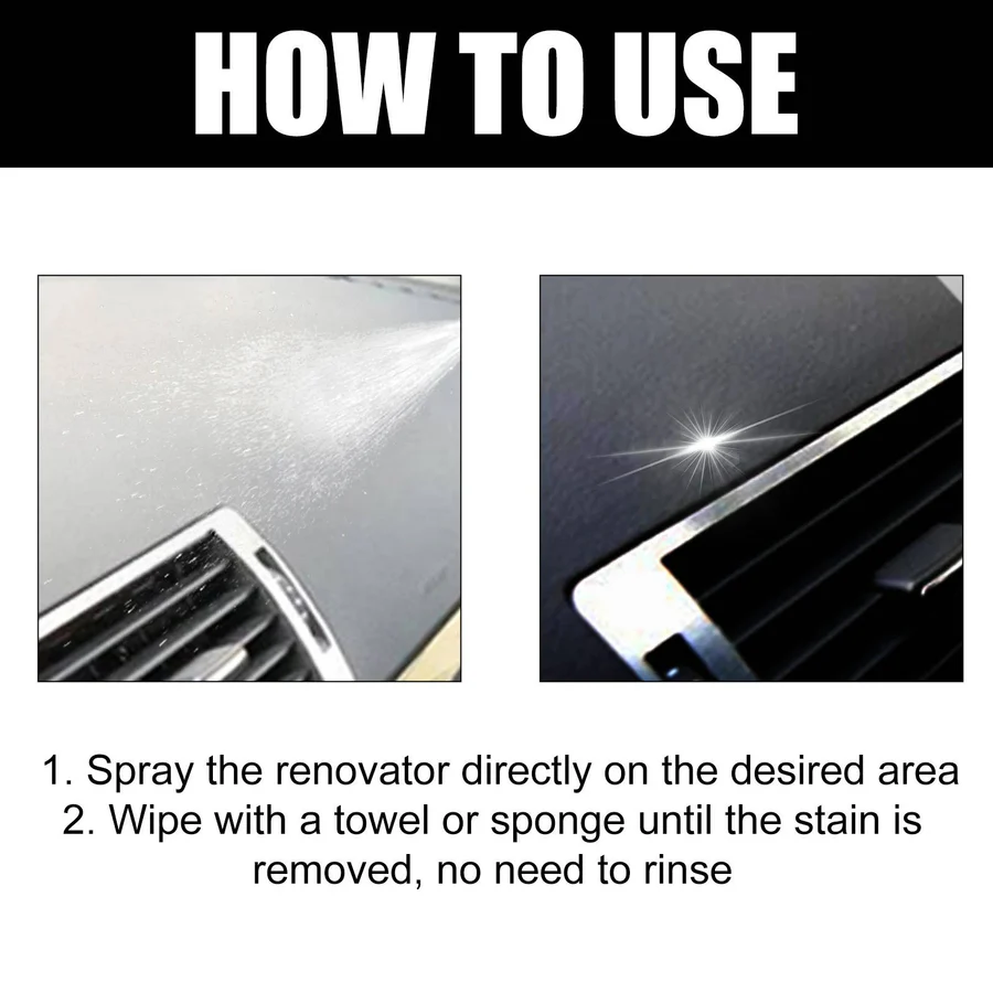 Set of 3 Professional Interior Cleaners for Vehicles