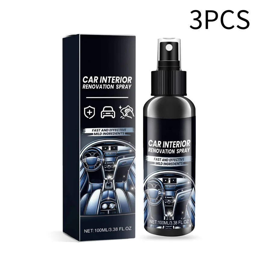 Set of 3 Professional Interior Cleaners for Vehicles