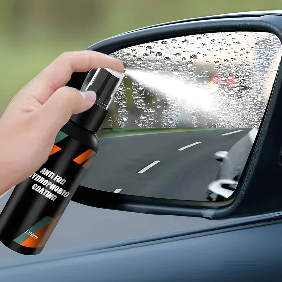 Water-repellent spray for clear vision in rain