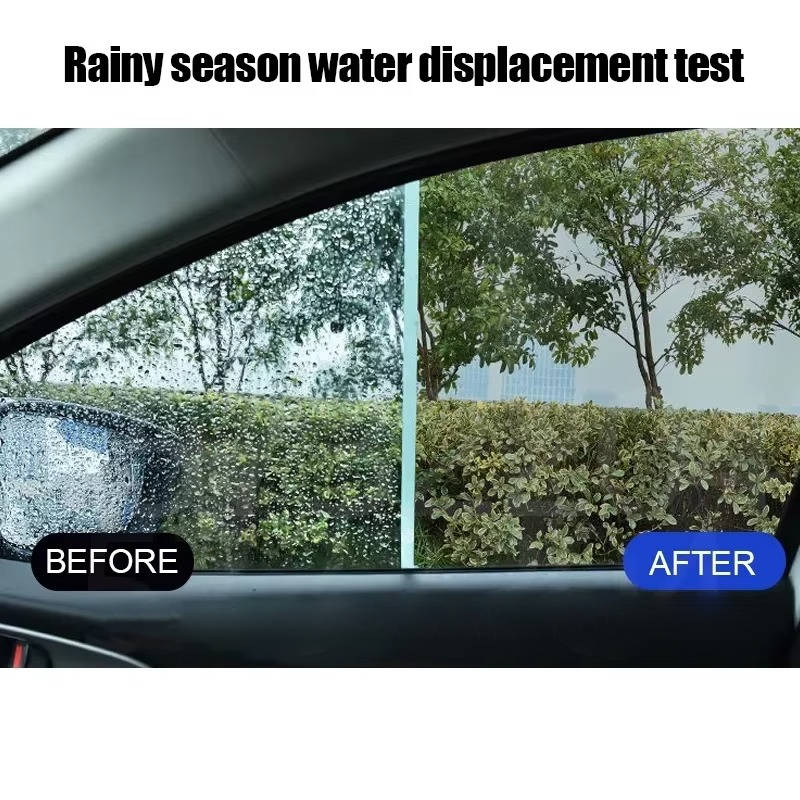 Water-repellent spray for clear vision in rain
