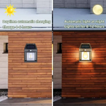 Zwei Solar-Wandlampen für die Außenbeleuchtung