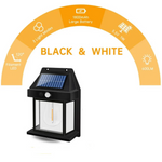 Solarbetriebene Wandleuchten für den Außenbereich, 2er Set