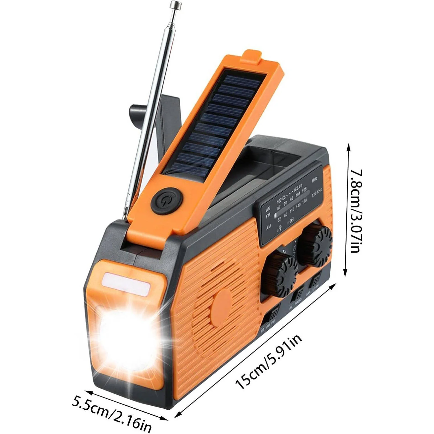 Sonnenschein | Solar-Handkurbel Notfallradio mit Powerbank